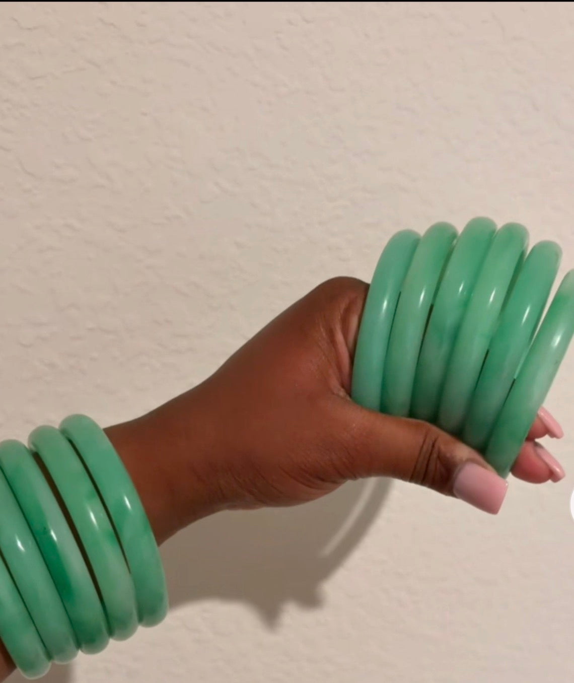 Green Jade Bangels