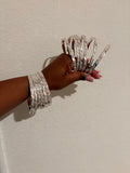 Silver x Large Bangels